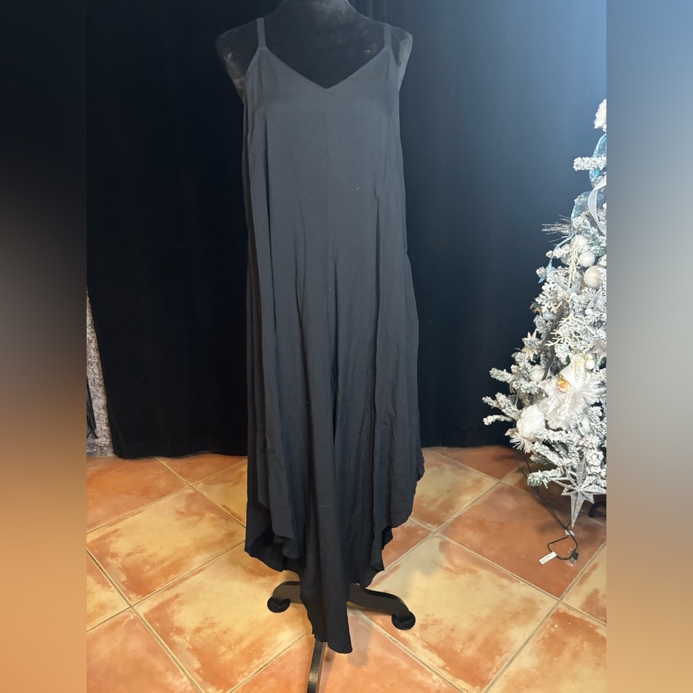 Black, wide leg jumpsuit